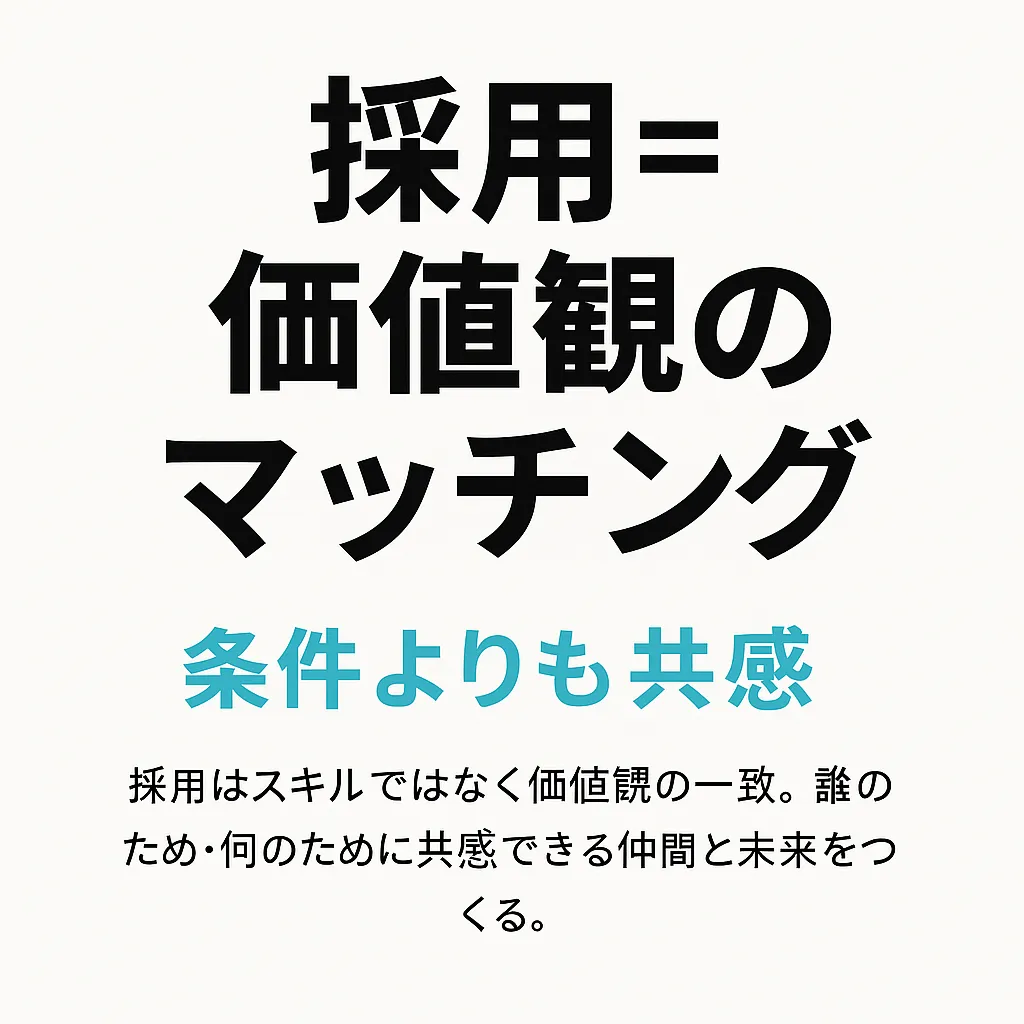 採用＝価値観のマッチング